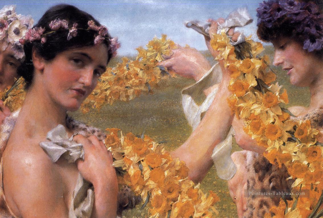 Quand Fleurs Retour Romantique Sir Lawrence Alma Tadema Peintures à l'huile